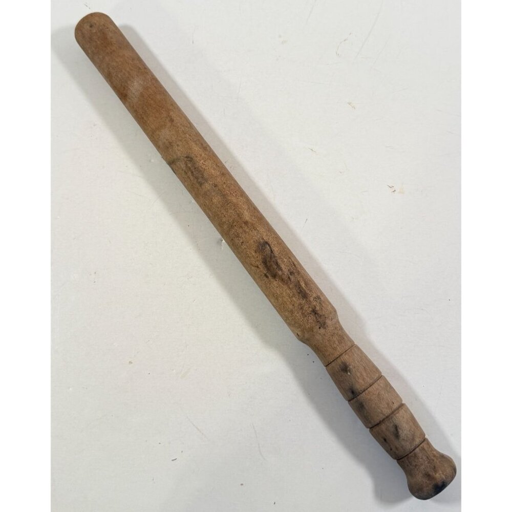 Vintage Primitive Wood Pestle Masher Kitchen Tool Used 16” Farmhouse
